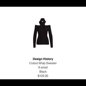 Design History xs halter wrap sweater